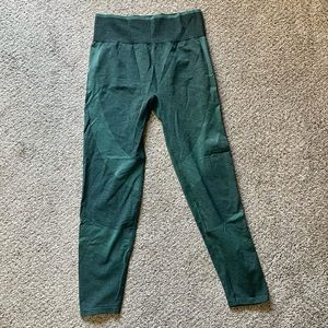 PINK green leggings. Size large.